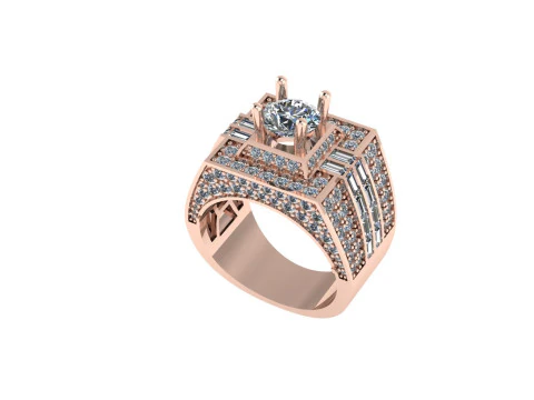 Men diamond ring 3d render 3D Print Model