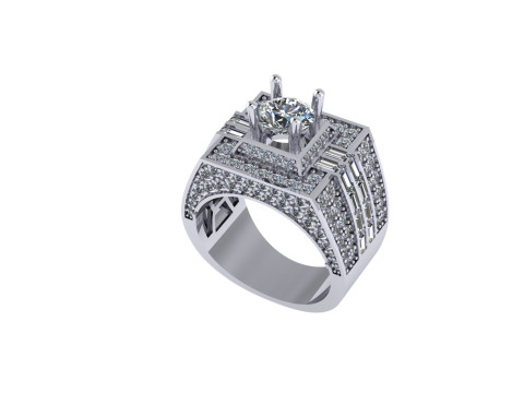 Men diamond ring 3d render 3D प्रिंट मॉडल