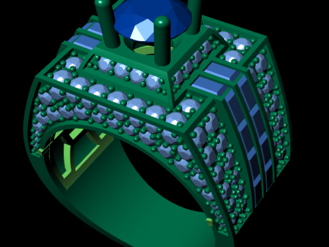 Men diamond ring 3d render 3D प्रिंट मॉडल