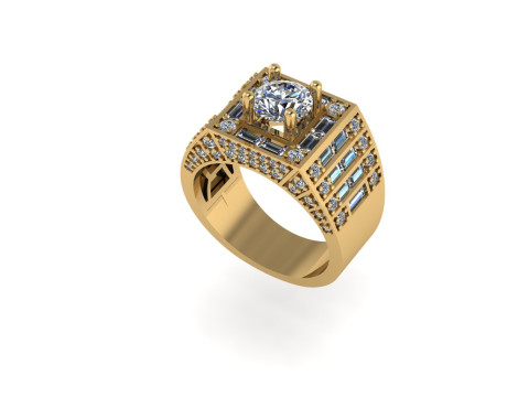 Men diamond ring 3d render 3Dプリントモデル