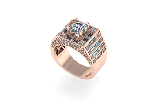 Men diamond ring 3d render 3D Print Model