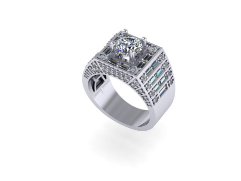 Men diamond ring 3d render 3Dプリントモデル