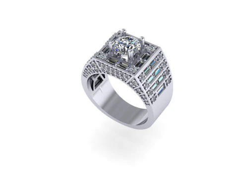 Men diamond ring 3d render 3D Print Model