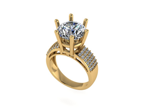 Women diamond ring 3d render 3Dプリントモデル