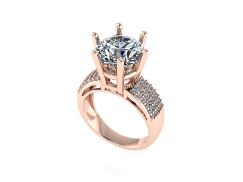 Women diamond ring 3d render 3D Принт Модель