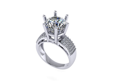 Women diamond ring 3d render 3D Принт Модель
