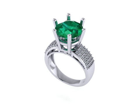 Women diamond ring 3d render 3D Принт Модель