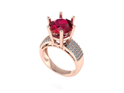 Women diamond ring 3d render 3D Принт Модель
