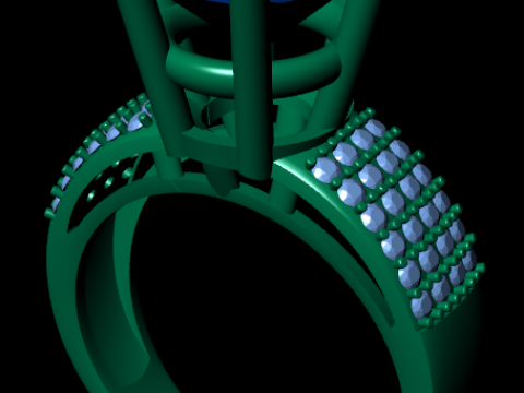 Women diamond ring 3d render 3D Принт Модель