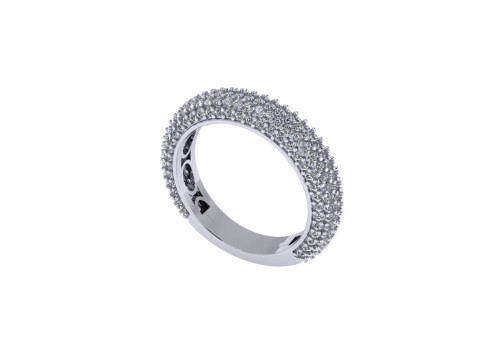Women diamond ring 3d render Modèles 3D en vedette