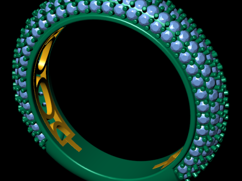 Women diamond ring 3d render Modèles 3D en vedette