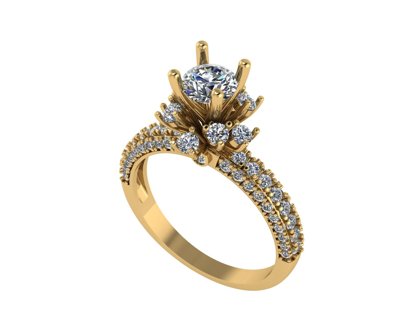 Women diamond ring 3d render 3D Print Model .c4d .max .obj .3ds .fbx .stl .blend 