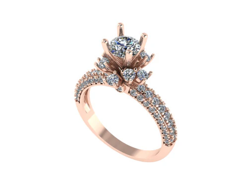 Women diamond ring 3d render 3D Print Model