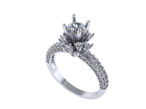 Women diamond ring 3d render 3D Print Model
