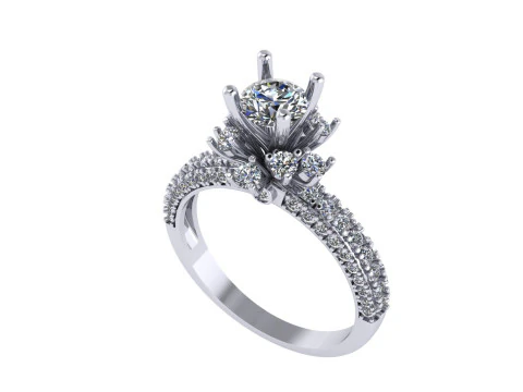 Women diamond ring 3d render 3D Print Model