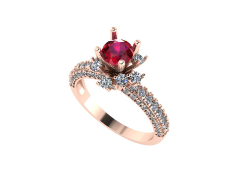 Women diamond ring 3d render 3D Print Model