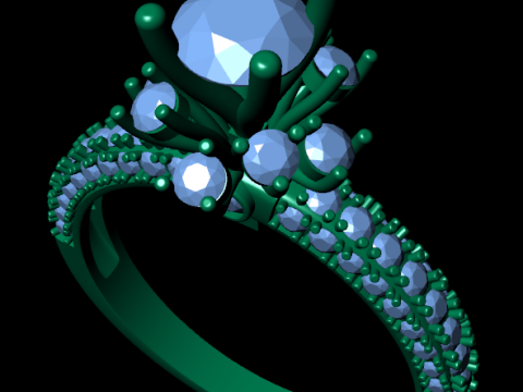 Women diamond ring 3d render 3D Print Model