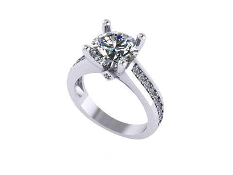 Women diamond ring 3d render 3D 打印模型