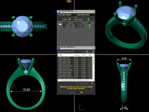 Women diamond ring 3d render 3D 打印模型