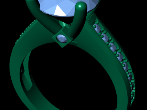 Women diamond ring 3d render 3D 打印模型