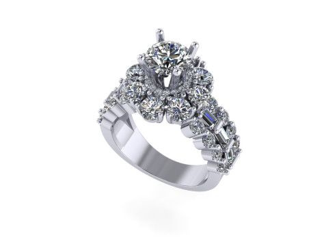 Women diamond ring 3d render 3Dプリントモデル