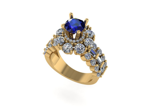Women diamond ring 3d render 3Dプリントモデル
