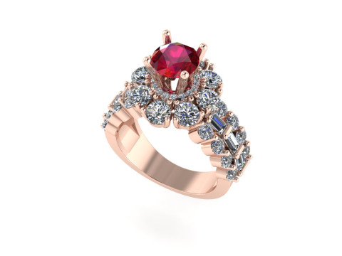 Women diamond ring 3d render 3Dプリントモデル