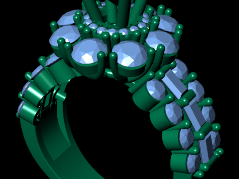 Women diamond ring 3d render 3Dプリントモデル