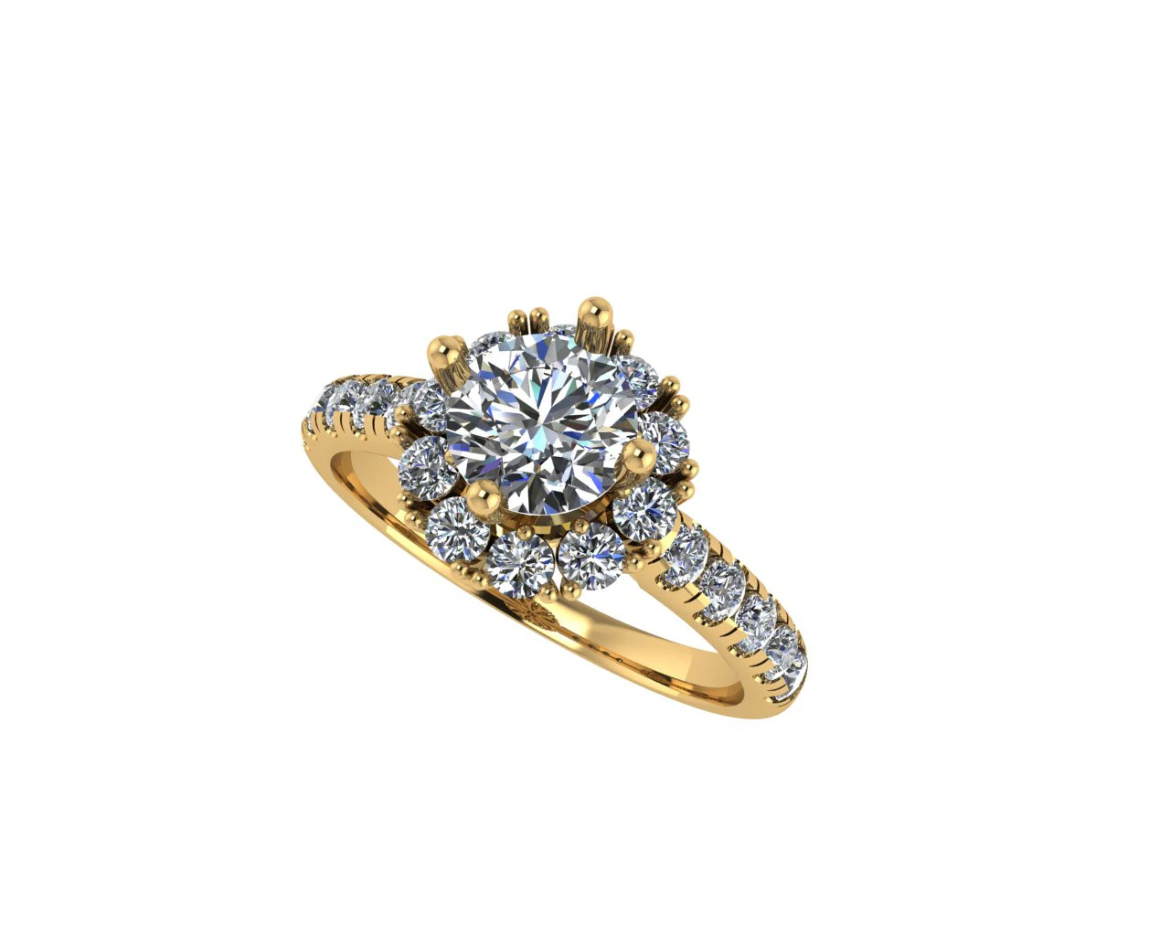 Women diamond ring 3d render 3D Print Model .c4d .max .obj .3ds .fbx .stl .blend 