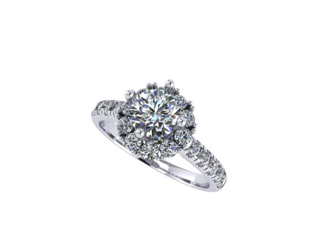 Women diamond ring 3d render 3D Print Model