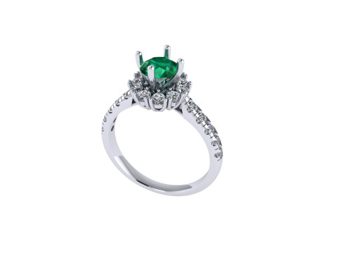 Women diamond ring 3d render 3Dプリントモデル