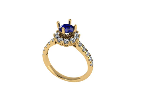Women diamond ring 3d render 3D Print Model