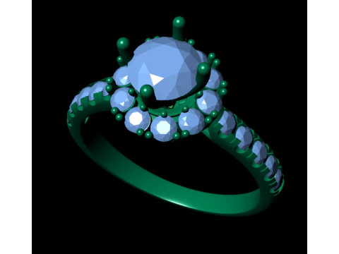 Women diamond ring 3d render 3D Print Model