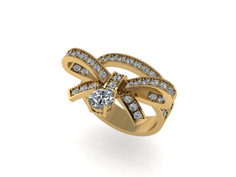 Women diamond ring 3d render 3Dプリントモデル