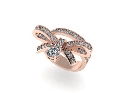 Women diamond ring 3d render 3Dプリントモデル