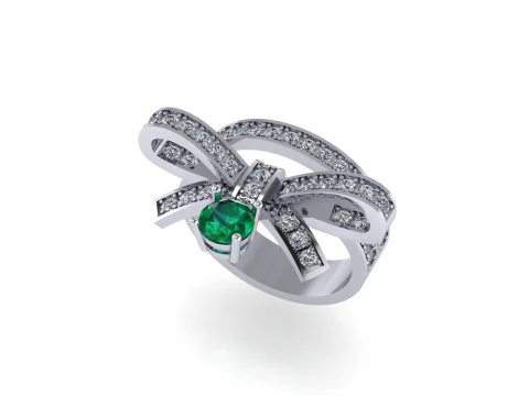 女性ダイヤモンド リング 3 d レンダリング 3Dプリントモデル