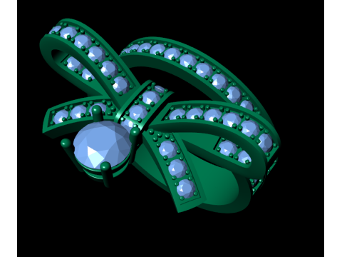 Women diamond ring 3d render 3Dプリントモデル