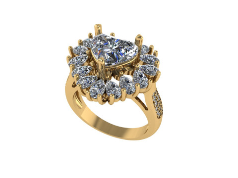 Women diamond ring 3d render 3Dプリントモデル