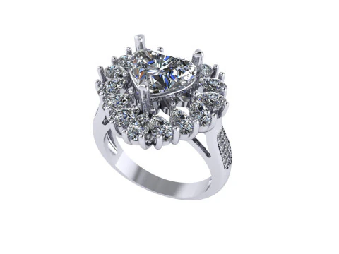 Women diamond ring 3d render 3D Print Model