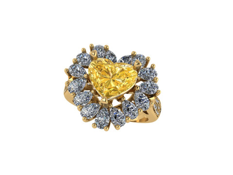 Women diamond ring 3d render Modelo de Impressão 3D