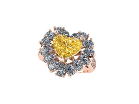 Women diamond ring 3d render Modelo de Impressão 3D