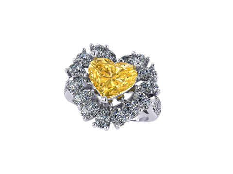 Women diamond ring 3d render Modelo de Impressão 3D