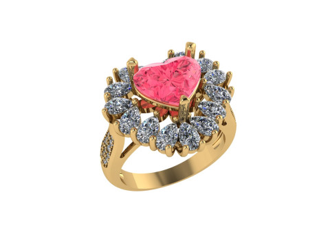 Women diamond ring 3d render Modelo de Impressão 3D