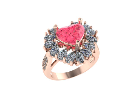 Women diamond ring 3d render Modelo de Impressão 3D