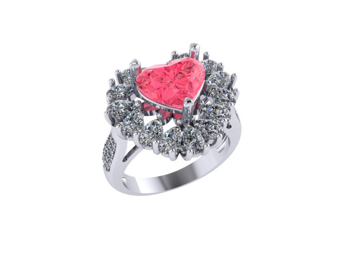 Women diamond ring 3d render Modelo de Impressão 3D