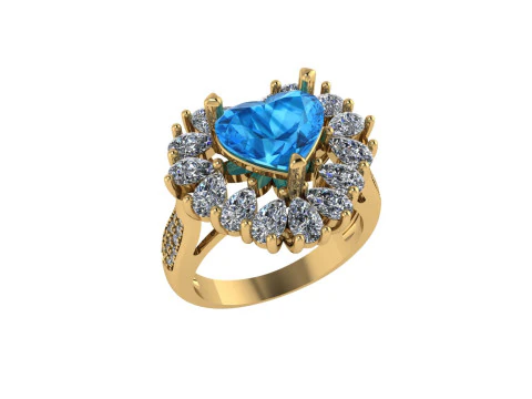 Women diamond ring 3d render 3D Print Model