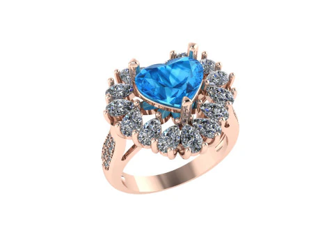 Women diamond ring 3d render 3D Print Model