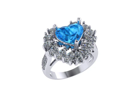 Women diamond ring 3d render 3D Print Model