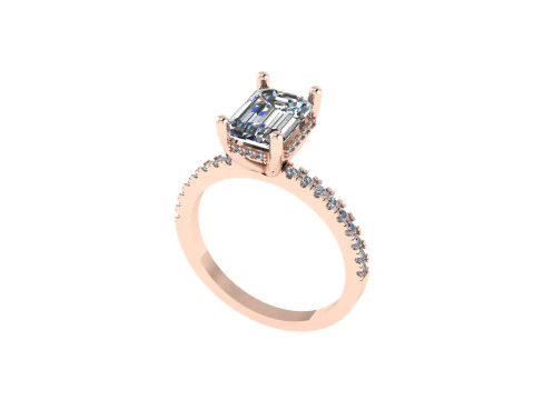 Women diamond ring 3d render 3D Print Model