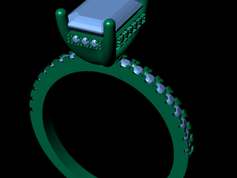 Women diamond ring 3d render 3D Print Model